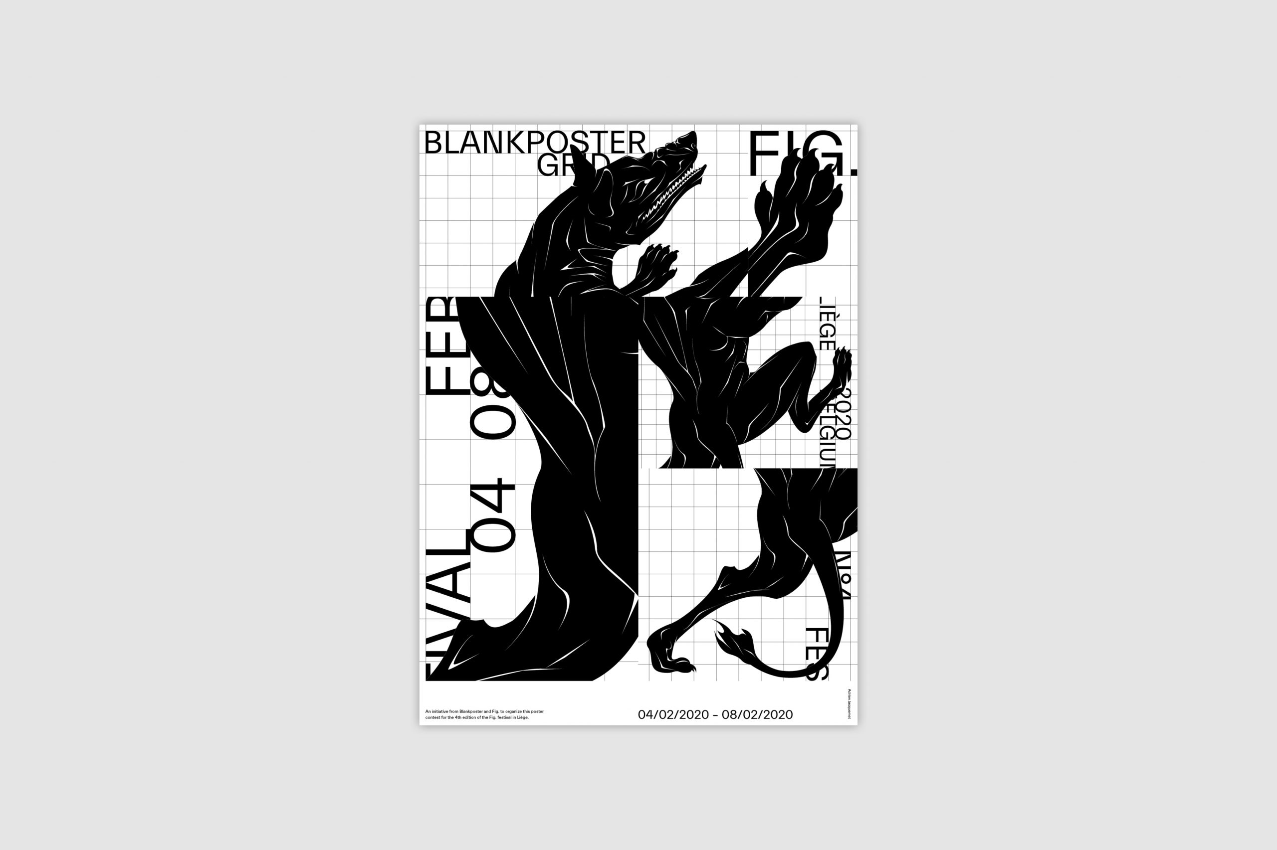 Blank poster & Fig. Liège 4, Grid, Poster by ©Adrien jacquemet graphic designer